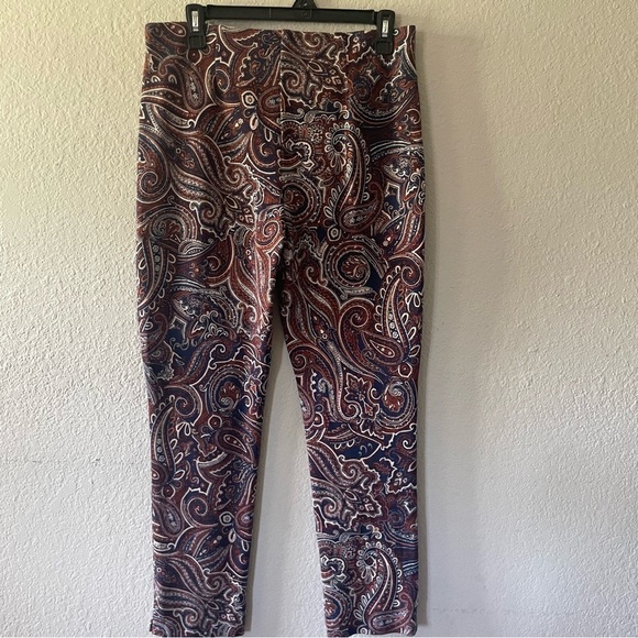 Chico's woman pull on pant size 6 paisley tummy control career casual elegant - Picture 5 of 11
